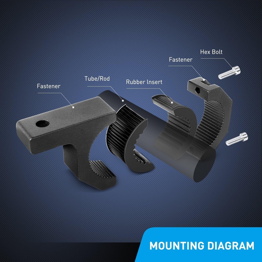4-Pack Heavy-Duty LED Off-Road Light Mounting Brackets