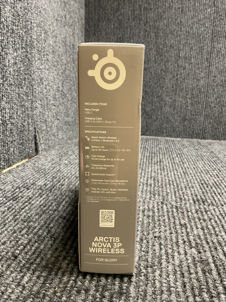 New SteelSeries Arctis Nova 3P Purple Wireless Gaming Headset Multi-Platform