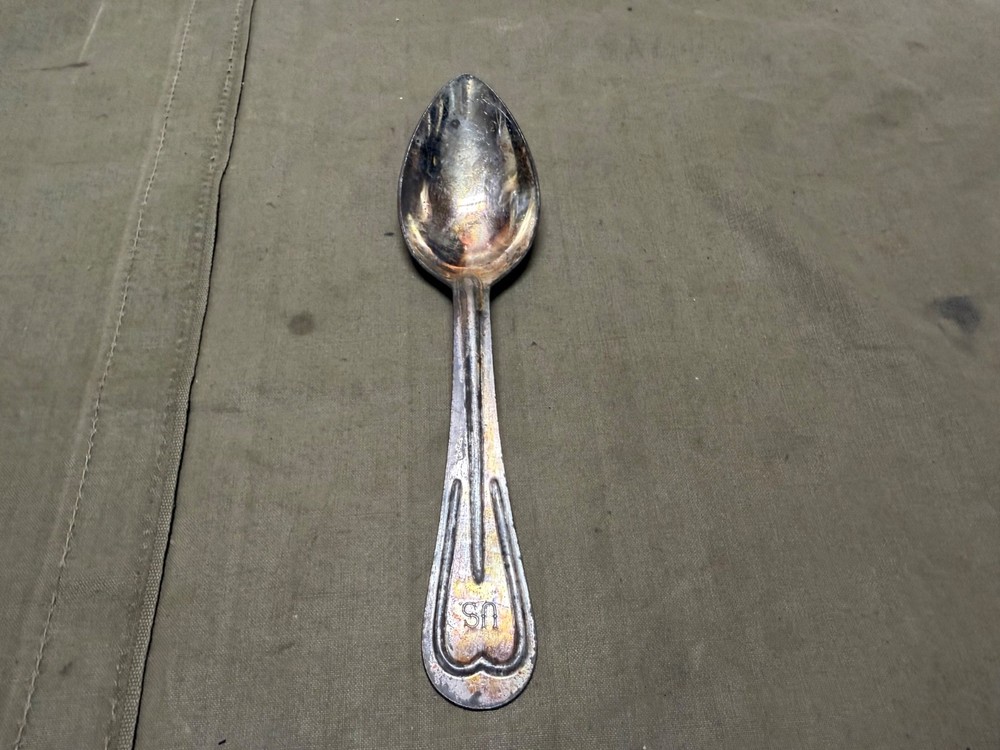 ORIGINAL WWI WWII US ARMY M1910 MESS KIT SPOON UTENSIL-DATED 1918