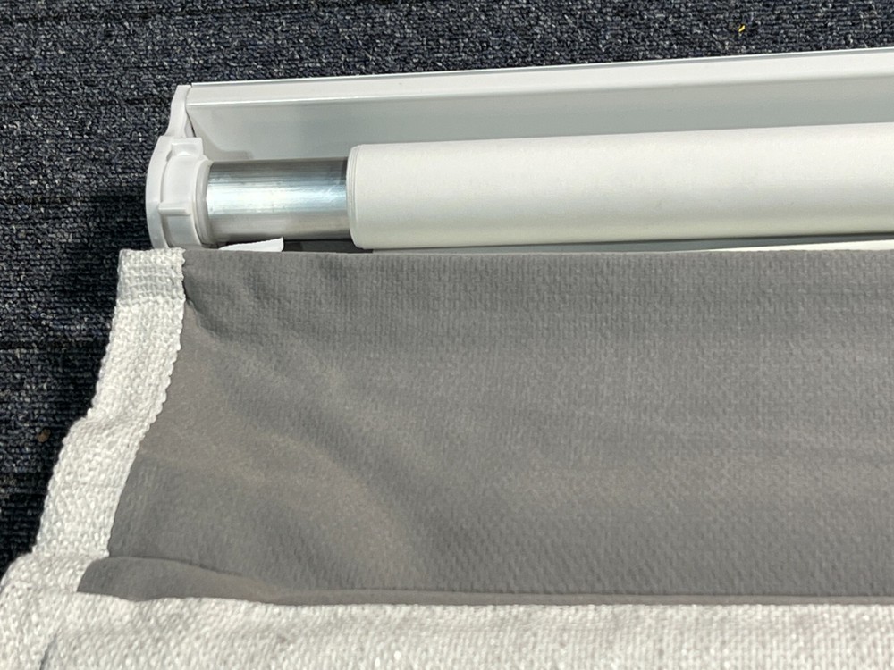 Eclipse Drew Linen Cordless Total Blackout Polyester 27” x 64” White For Window