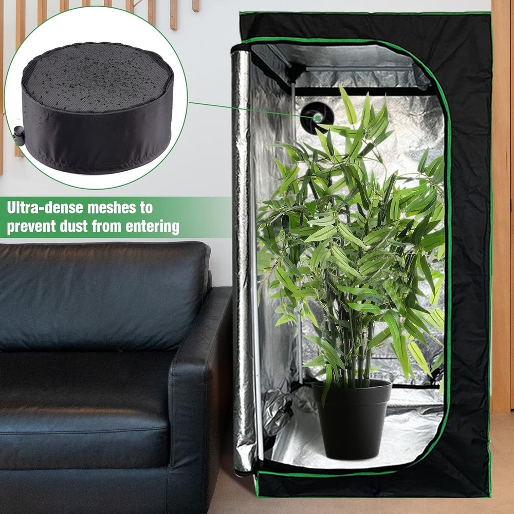 Durable Grow Tent Vent Cover Set – 8" Duct Filter with Drawstring Fastening