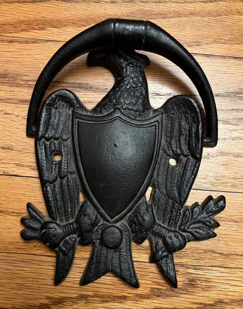Vintage Emig Rustic Cast Iron Eagle Door Knocker