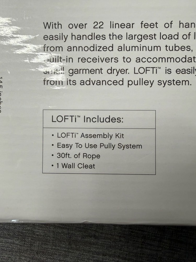 LOFTi Clothes Laundry Drying Rack with Pulley System and Hanging Space