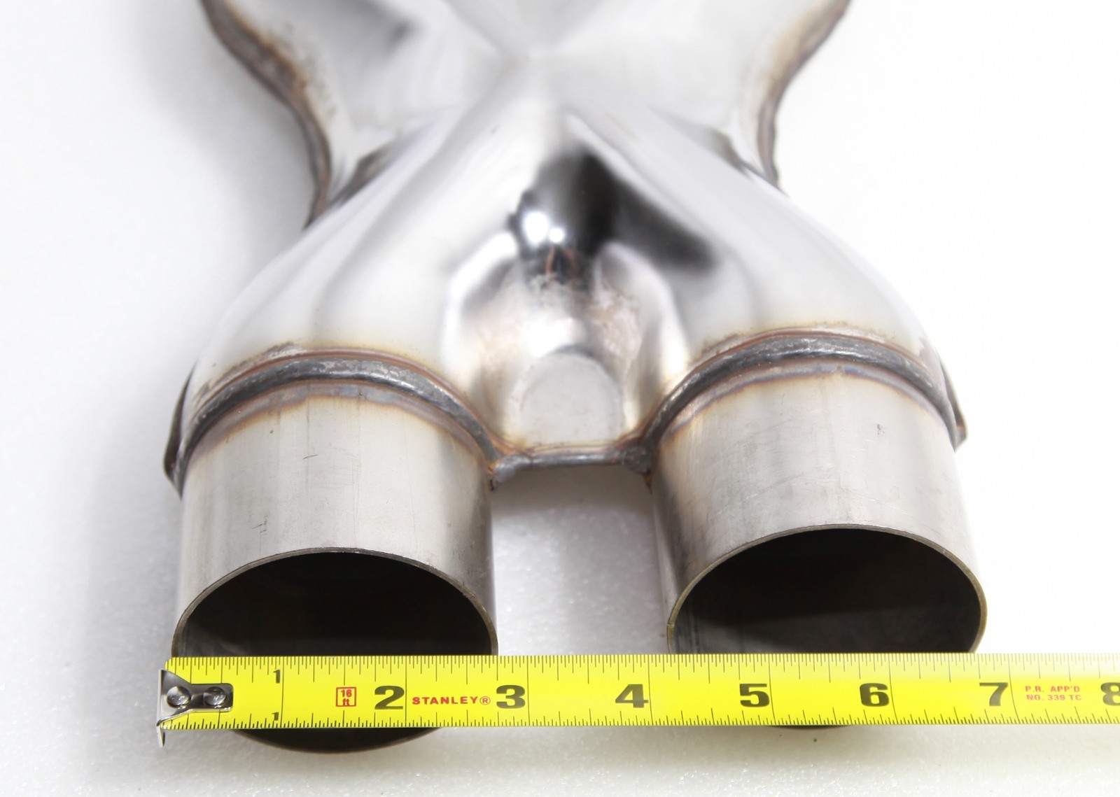 8PC 2.5"SS DIY Custom 45/90/180 Degree+47"Straight Pipe+ Crossover X- Pipe Kit