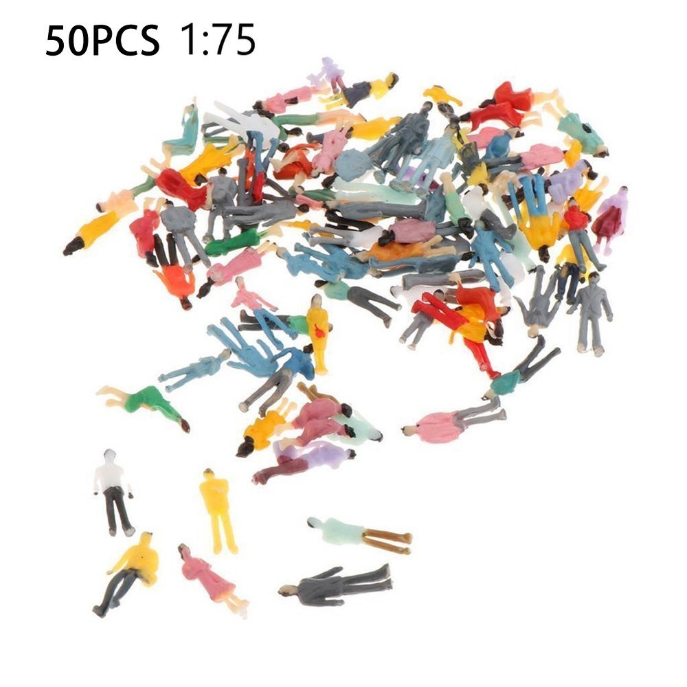 People Model 1:75 50 PCS/Package 50Pcs Mixed Batch Model Multicolor Scale New
