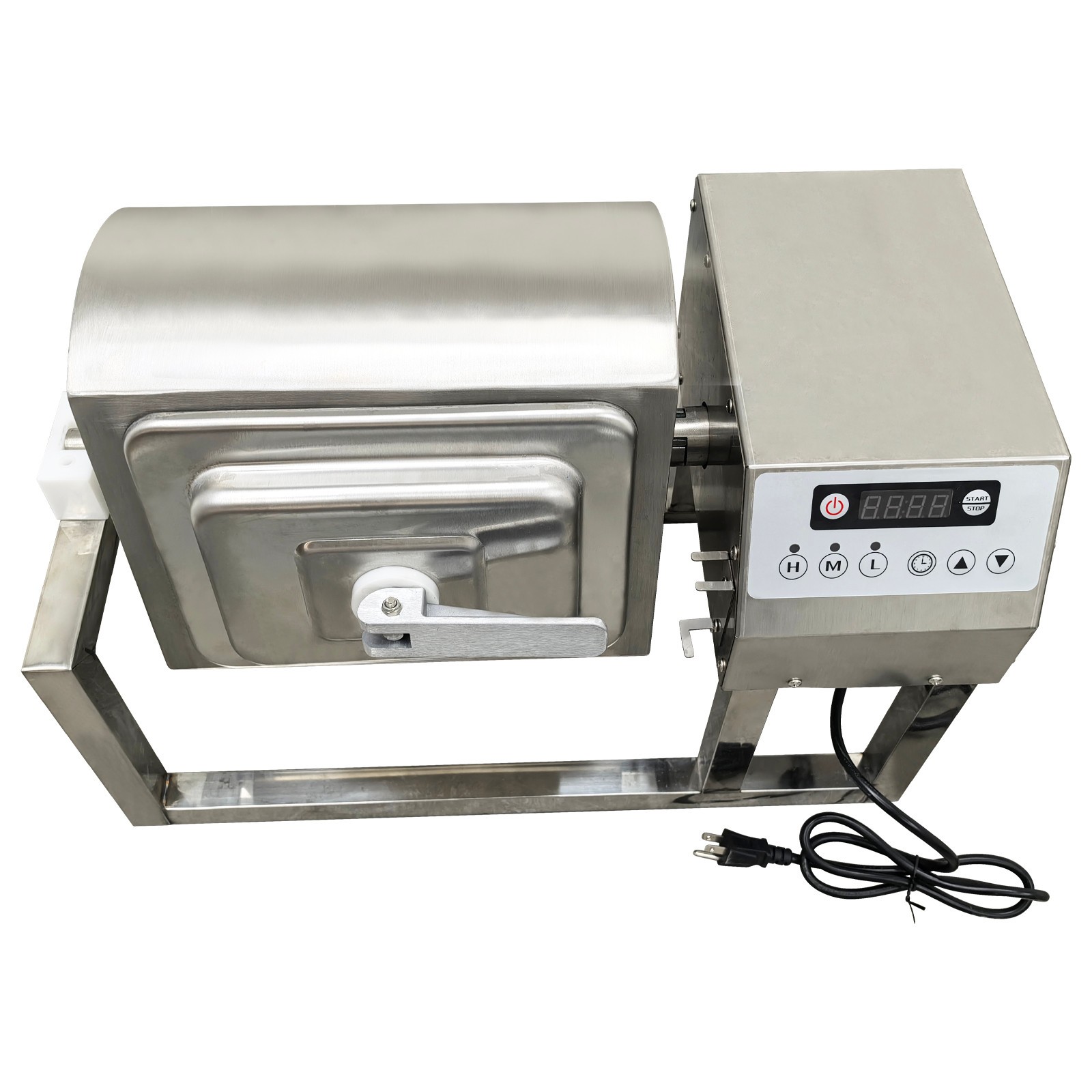 18L Commercial Tumbler Marinator Round Drum Auto Rotatable Meat Curer Machine
