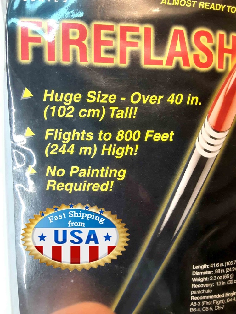 ESTES, Fireflash 2159, Flying Model Rocket E2X Series -New & Sealed Year- 2001