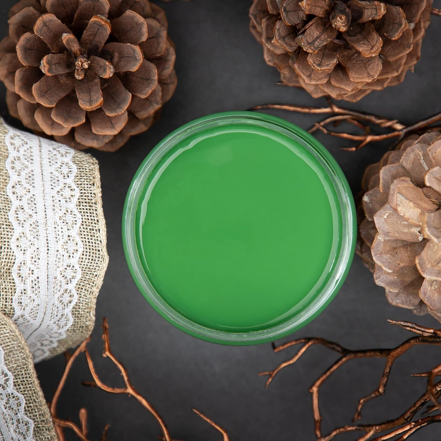 8oz Evergreen Chalk Mineral Paint - Fade Resistant Matte Finish for Furniture