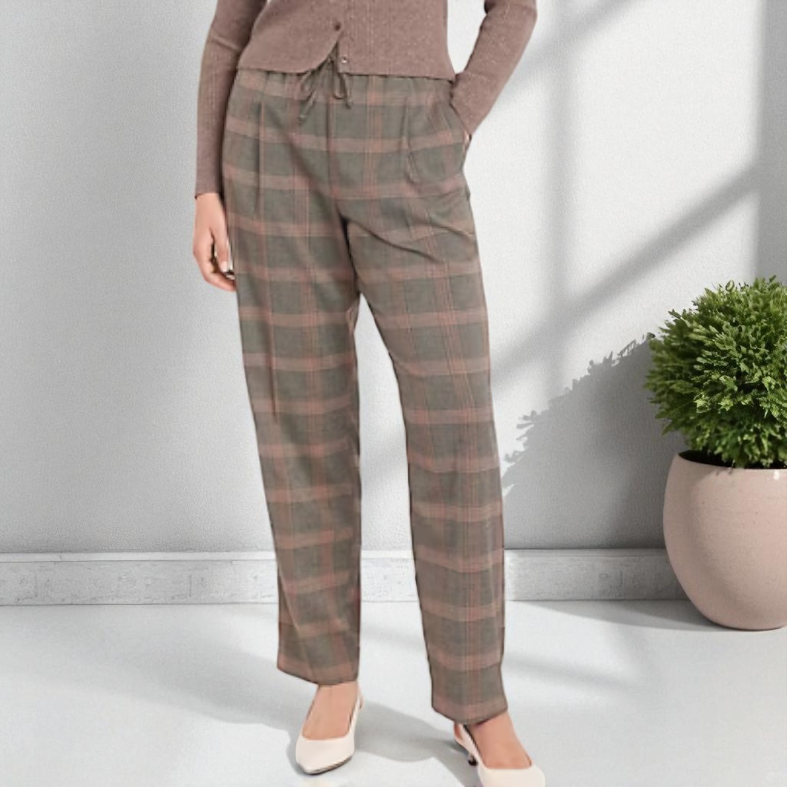 Old Navy High-Waisted Billie Straight Plaid Ankle Pants NWT #798037 XS to XXL