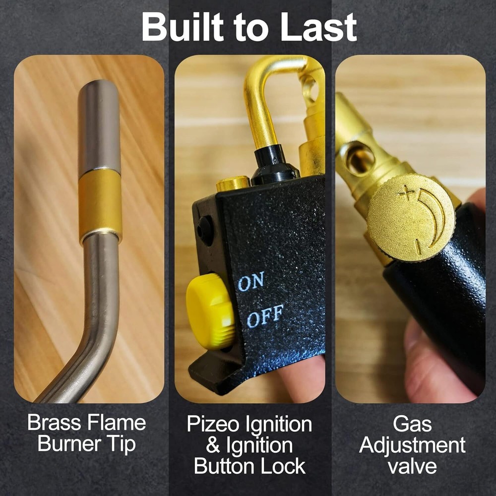 Mapp Propane Torch Head TS8000 Trigger Start Welding Brazing Torch Welding Flame