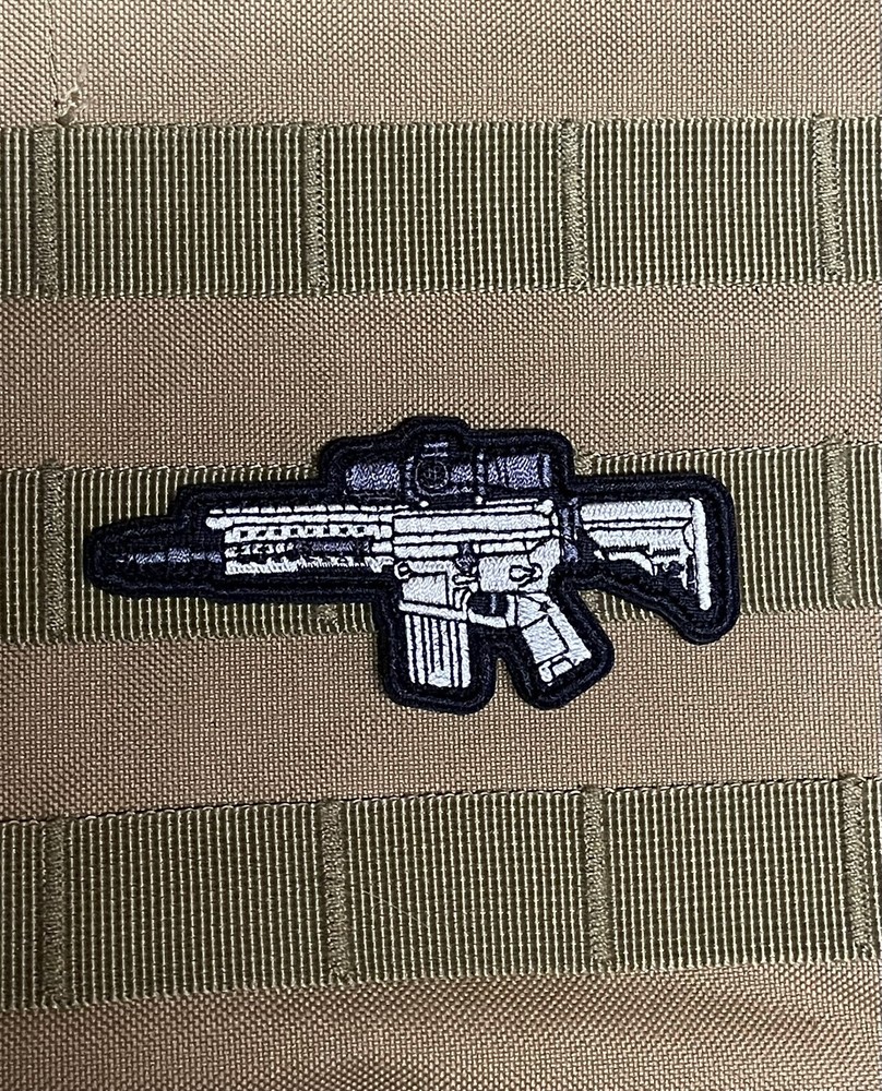 Sniper Rifle Patch 308 Gun Army Weapon COD Tactical Morale Hook Loop