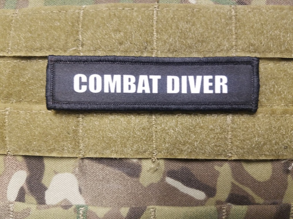COMBAT DIVER 1x4 Tactical Hook Military Patch