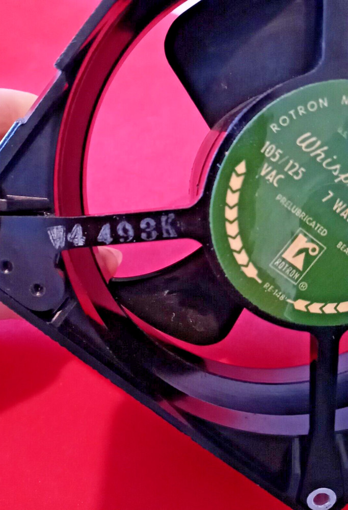 ROTRON Whisper Fan Model 3128W Ham Radio Component. Untested