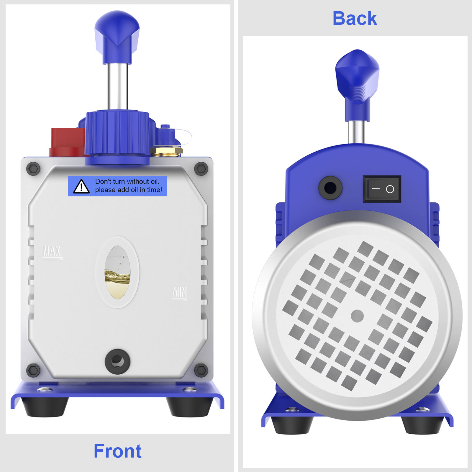 4 CFM 1/3HP Air Vacuum Pump HVAC Manifold Gauge Set AC A/C Refrigeration Kit US
