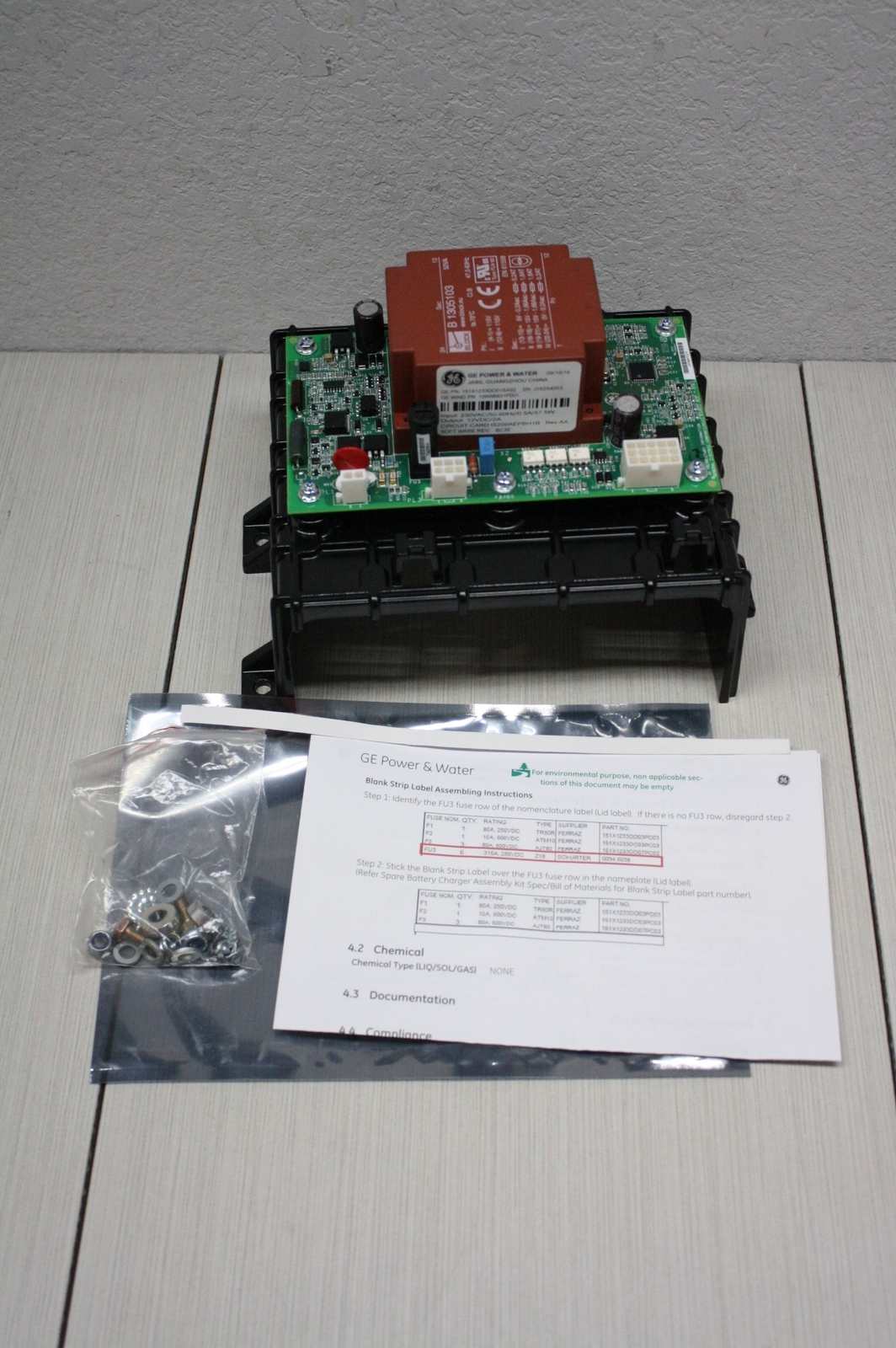 GE 1.6-100 Wind Turbine Pitch Battery Charger Sub Assembly Board 810-031-149