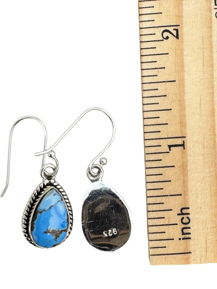 Golden Hills Turquoise Solid 925 Sterling Silver Earrings