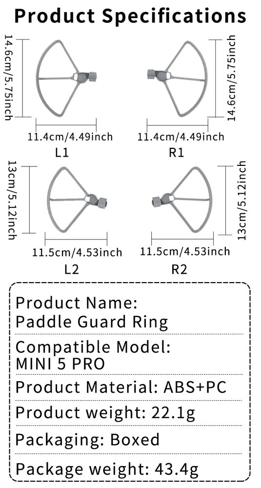 4pcs Bumper Ring Propeller Guard For DJI Mini 5 Pro Drone Accessories Protector