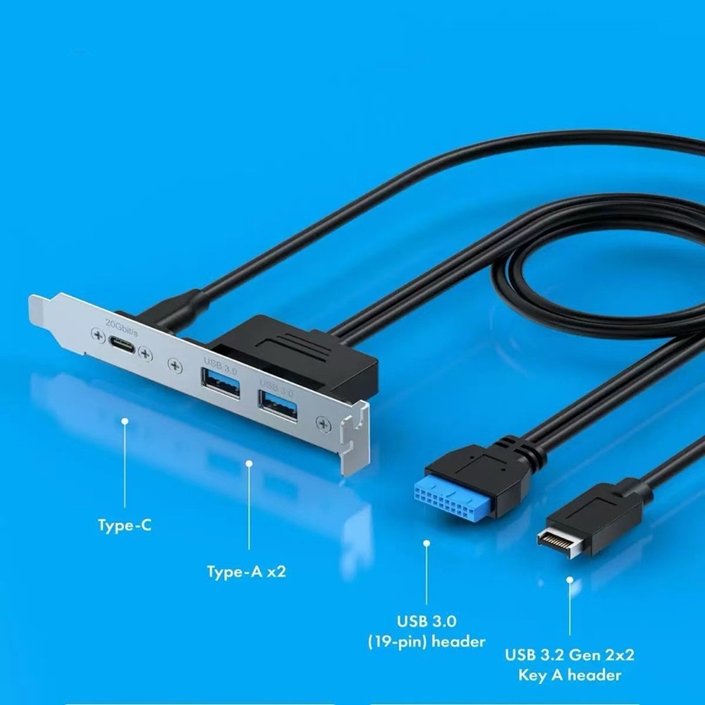 20Gbps USB3.2 Gen2x2 Front Panel Adapter, USB-C and USB to USB3.2 Type-E1106