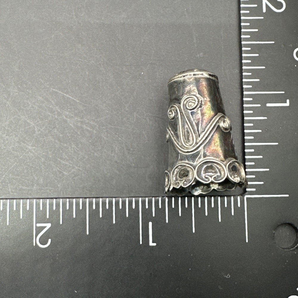 Vtg Sterling Silver Mexico Sewing Thimble