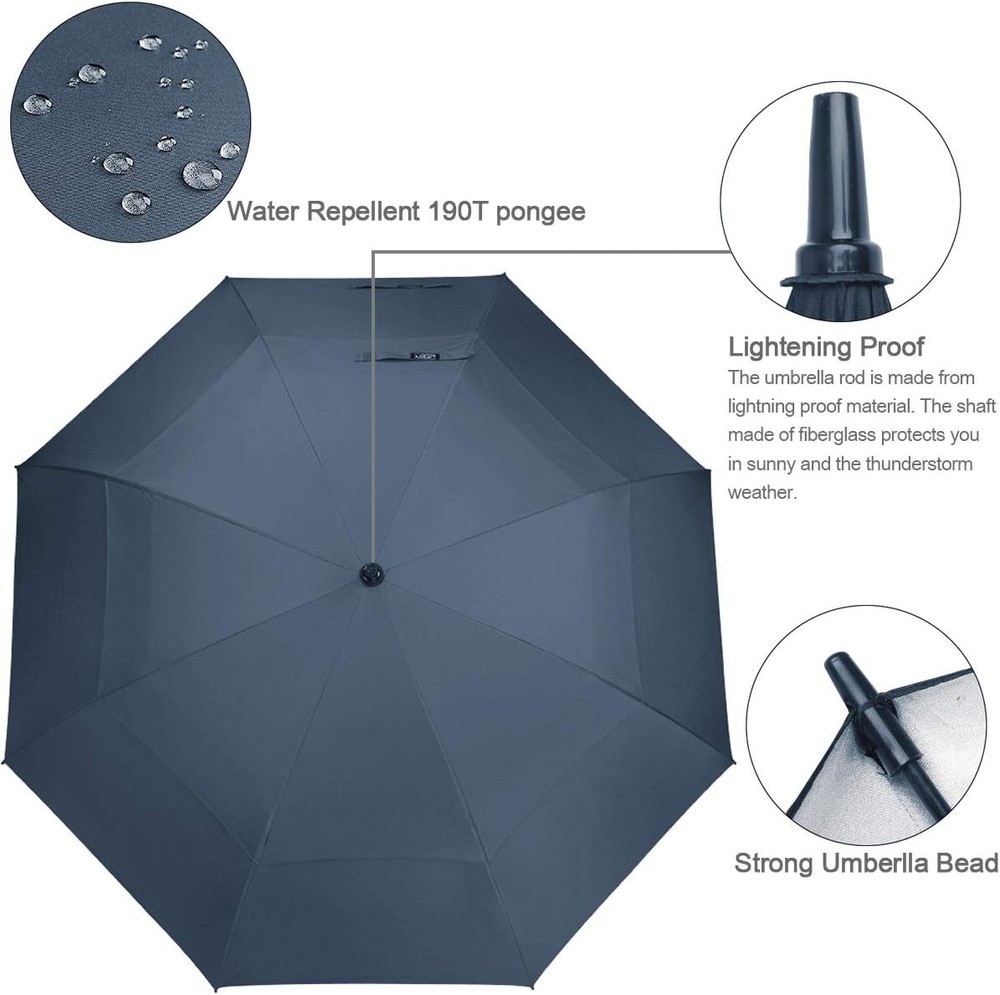 54/62/68 Inch Extra Large Windproof Golf Umbrella UV Protection Automatic Open