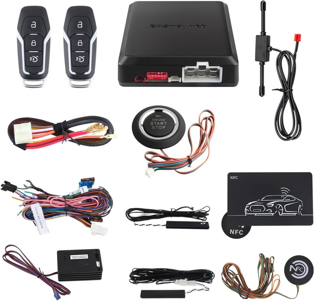 Smart Key Passive keyless Entry Kits with Push Start Button Remote Start PKE ...