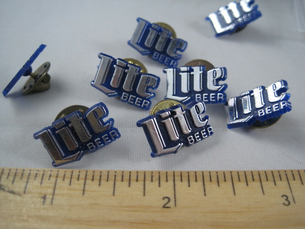 Miller Lite Pilsner Beer - Tie Pin - lapel - Blue Plastic