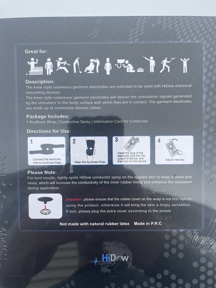 HiDow AcuKnee Wrap. For Use With Wireless Tens Unit