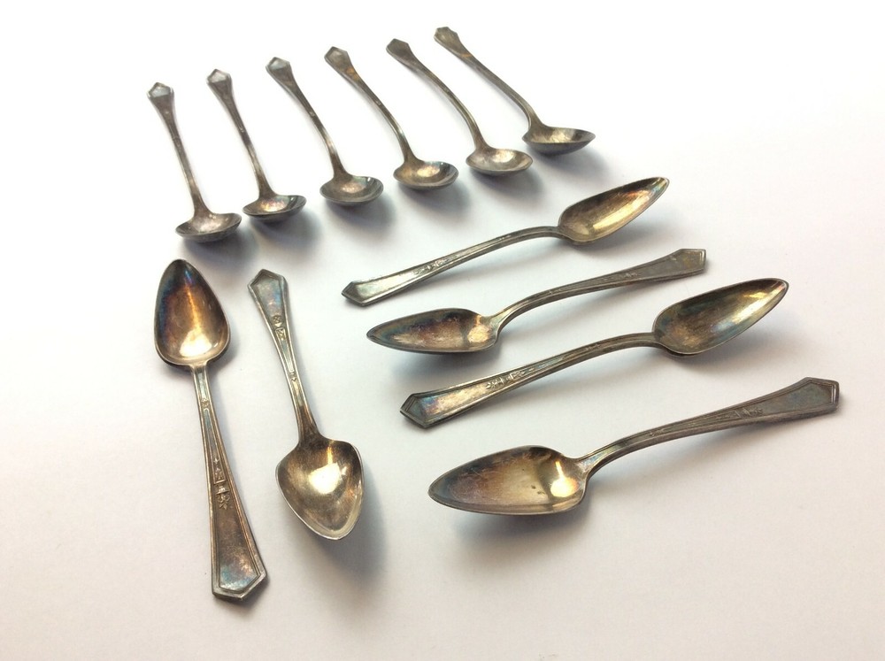Pat Aug 31 20 Rogers AA Teaspoons Old Spoons Set Kitchenware Silverplate