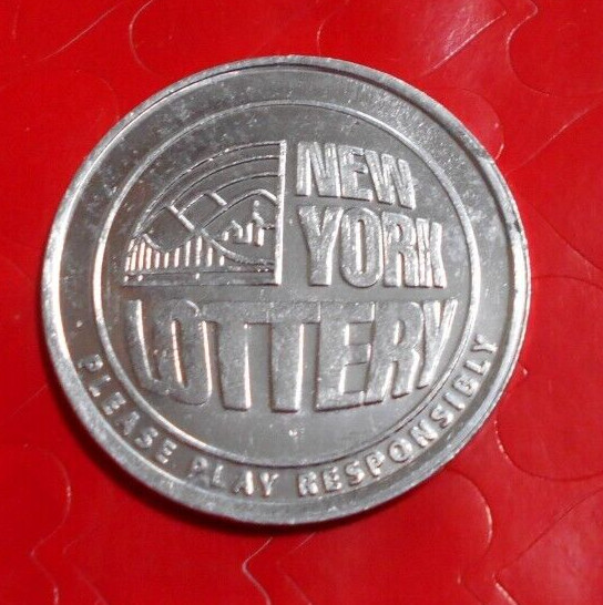 New York Lottery collectors token NY USA coin lucky instant ticket scratcher
