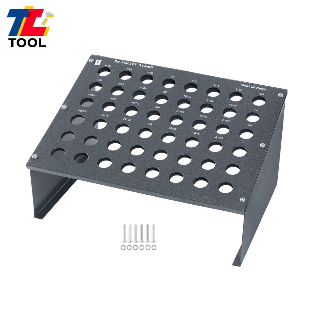 Maximize Tool Storage: 48 Hole R8 Collet Rack for 0.98" Diameter