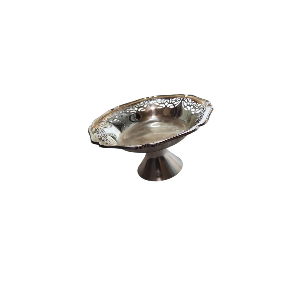 Vintage WMF IKORA 6464 GERMANY EP BRASS Brushed Silverplate Bowl Coupe Dish