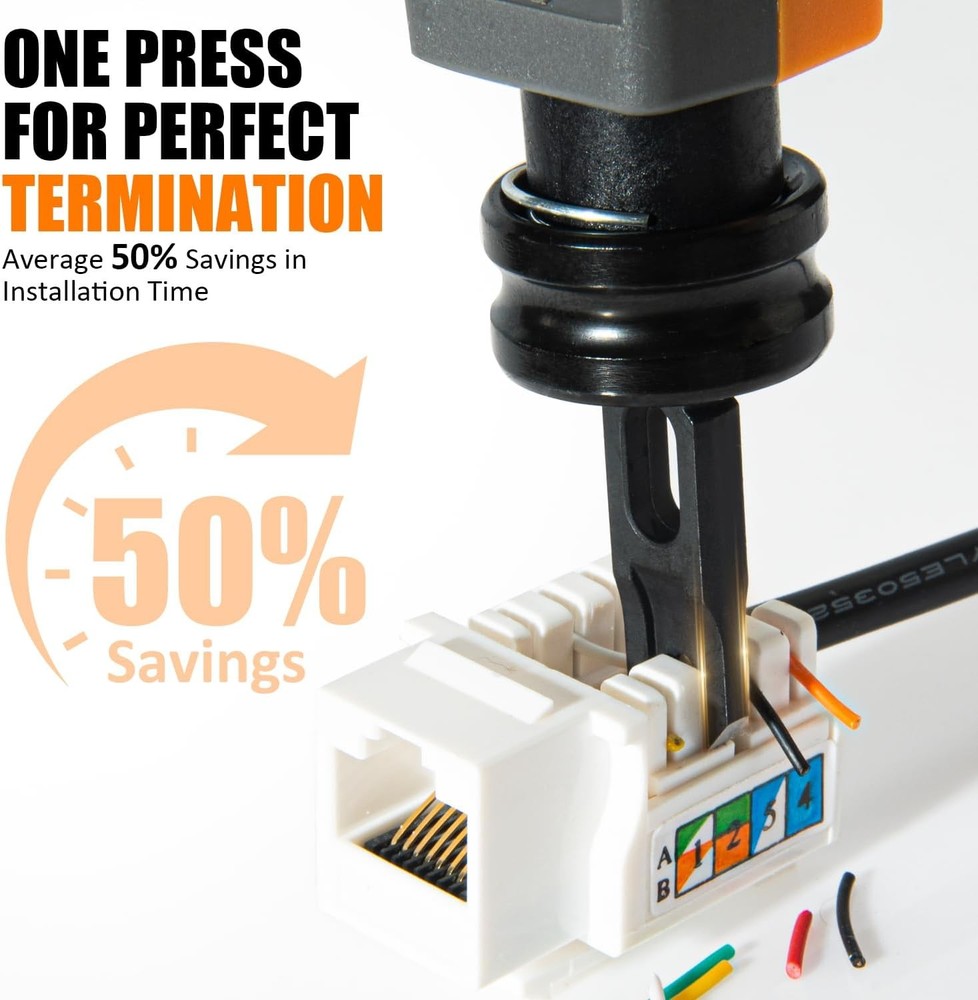 110 Punch Down Tool, Smooth-Cutting, Durable, Easy-to-Use Keystone orange