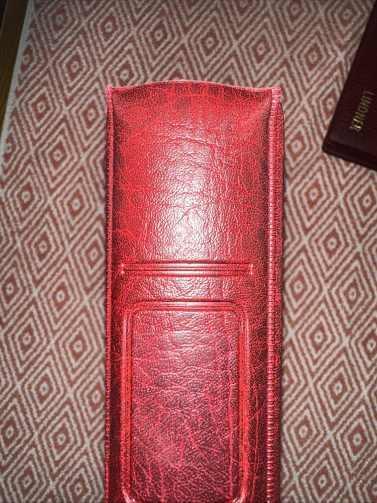 STAMPS - LINDER ( SPEC BURGUNDY ) 18 RING ALBUM - P/OWN - FEW MARKS - 6 CLN PAGE