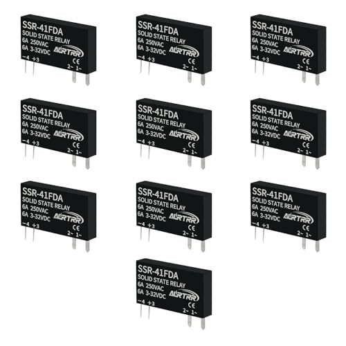 (10pcs)12V 5V 3v 3.3V Solid State Relay 41fda,Dc to Ac,Input 3 small 10pcs DA