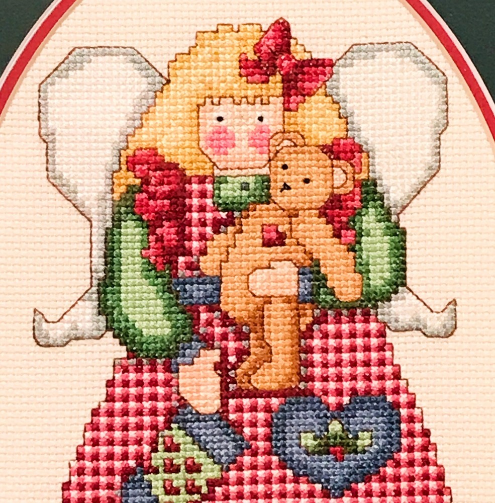 Three Sweet Angels Framed Cross Stitch