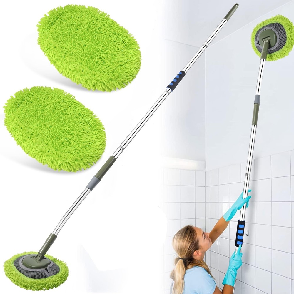 Wall Cleaner, Max 66'' Mop with Long Handle, Ceiling Dust 1, Green