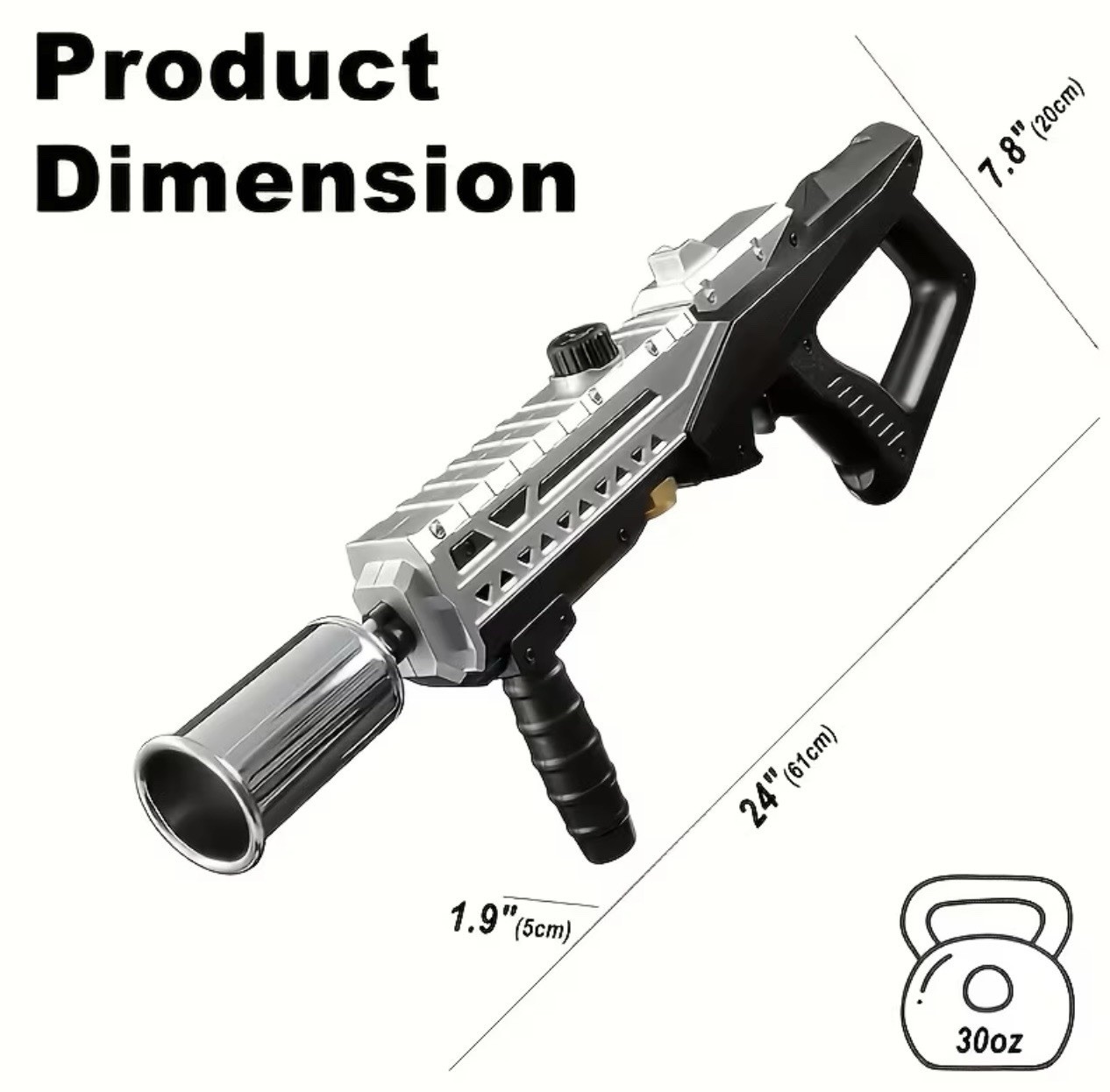 Propane Grill Torch Gun, Cooking Torch Head Max. 45000 BTU/hr, Culinary Torch