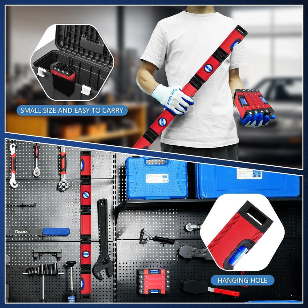 28 Inch Folding Level, Multi-Angle Precision Leveler with Magnetic Base, Fold...