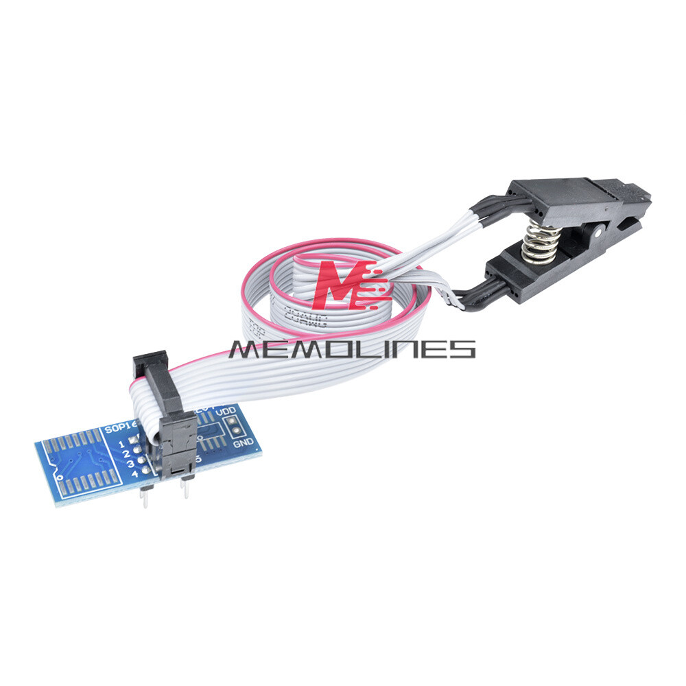 1-50x SOIC8 SOP8 Flash Chip IC Test Clips Socket Adpter BIOS/24/25/93 Programmer