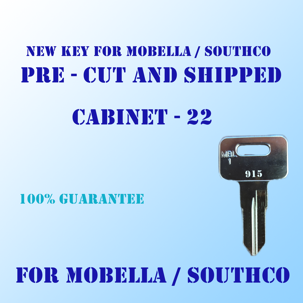 Replacement key for Mobella / Southco boat lock. For code: 915, 100% works.