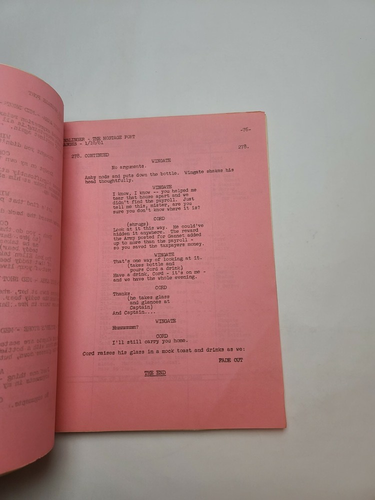 GUNSLINGER / Albert Aley 1961 TV Script, Tony Young "The Hostage Fort"