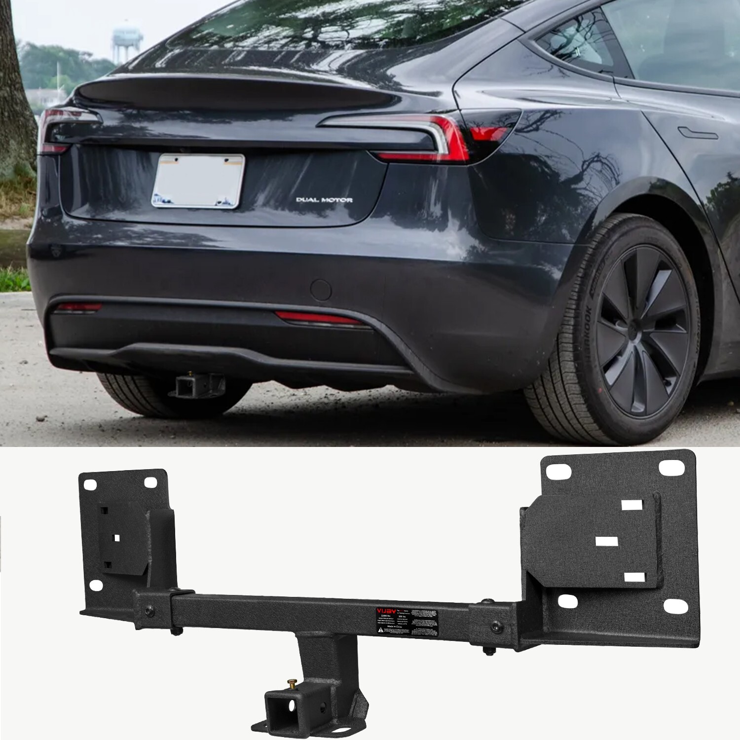 Fits Tesla Model 3 Stainless Steel Trailer Hitch Receiver W/ Hitch Receiver 2''