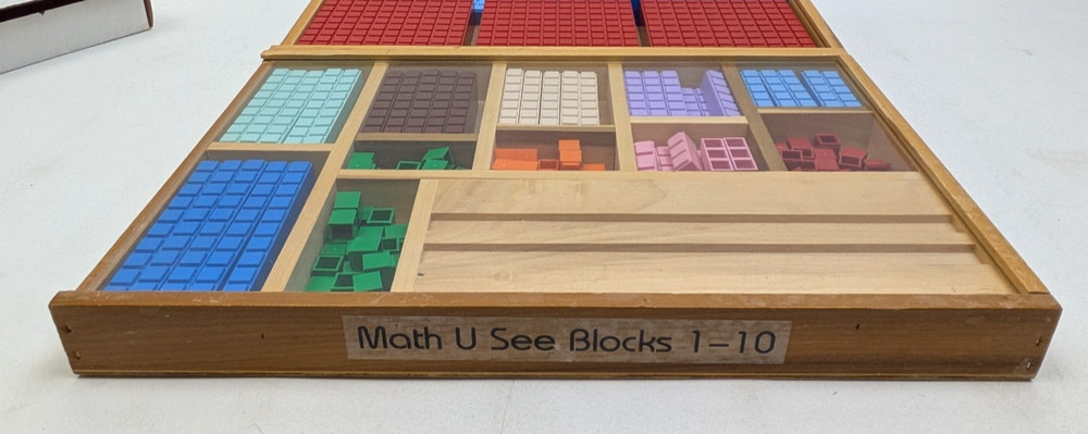 Math U See Manipulatives Integer Block & Algebra/Decimal Insert Kits Lot w/ Case
