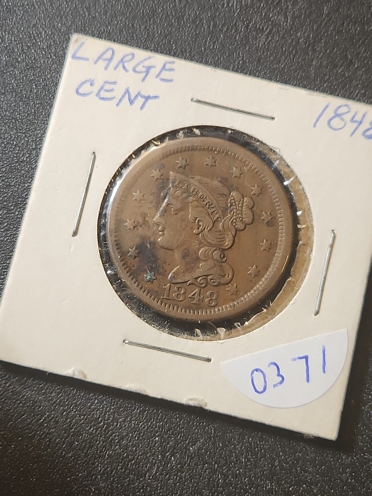1848 US LARGE CENT #0371