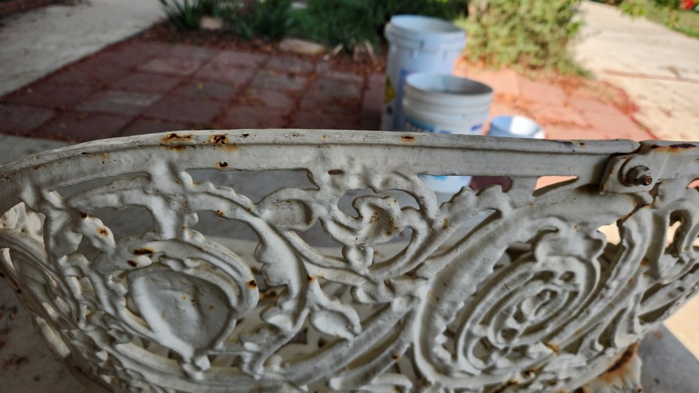 Antique Wrought Iron Bench