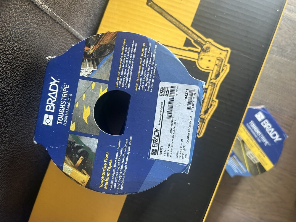 Brady White Floor Marking Tape 4”