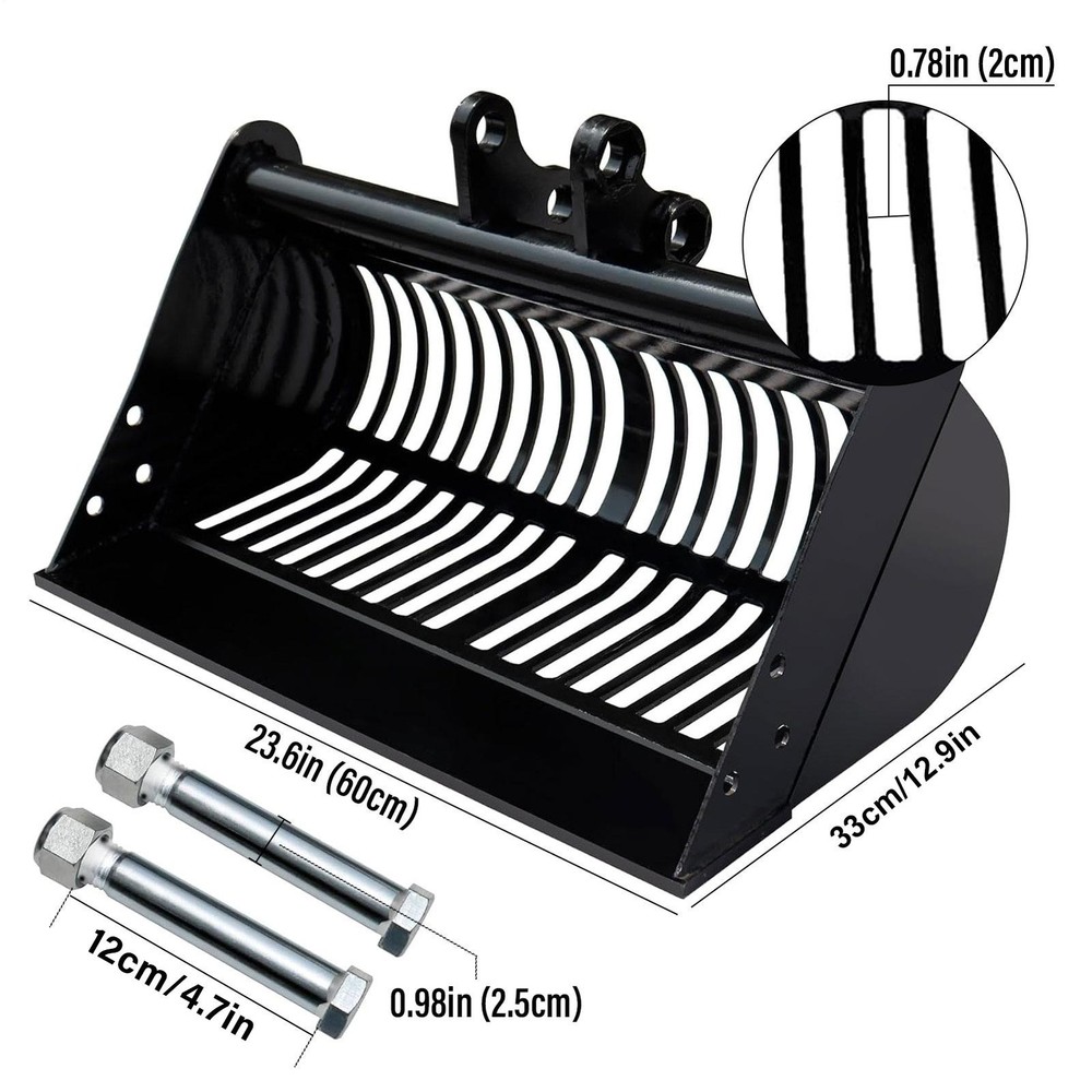 For Mini Excavators 600mm Attachment Screening Skeleton Bucket
