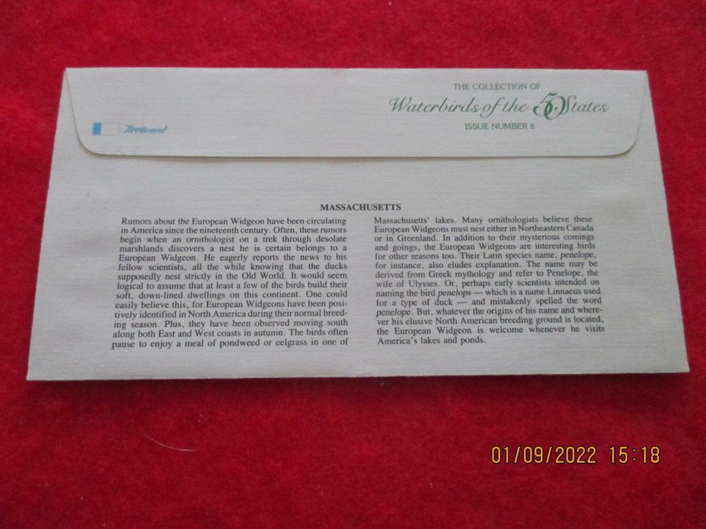 Massachusetts: 7 Various First Day Covers