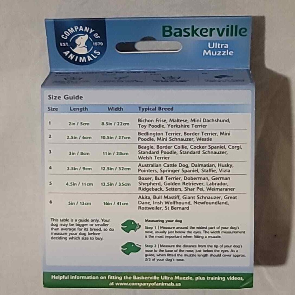 NEW - Baskerville Dog Muzzle Size 1
