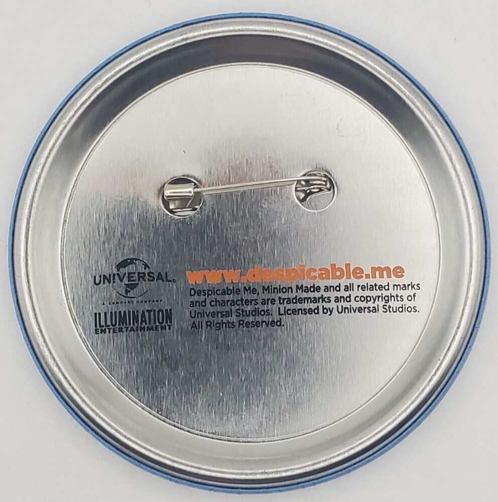 Official Despicable Me Gru Laboratories Logo Large Pinback Button